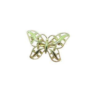 Napier Butterfly Pin - Gold Tone Brooch.